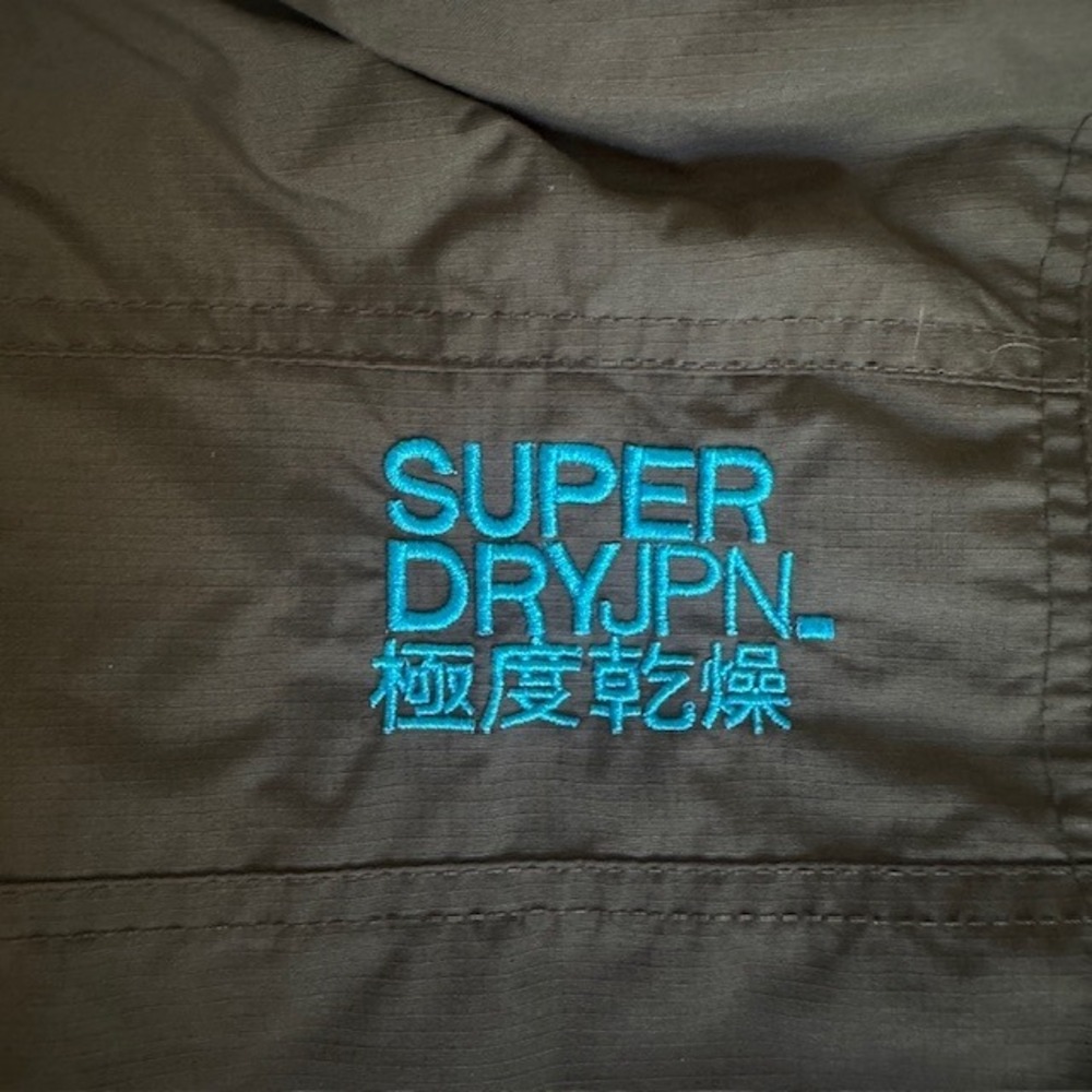 Superdry Windcheater Hooded Jacket Full Zip Outdoor Coat Olive Green M - Picture 8 of 8